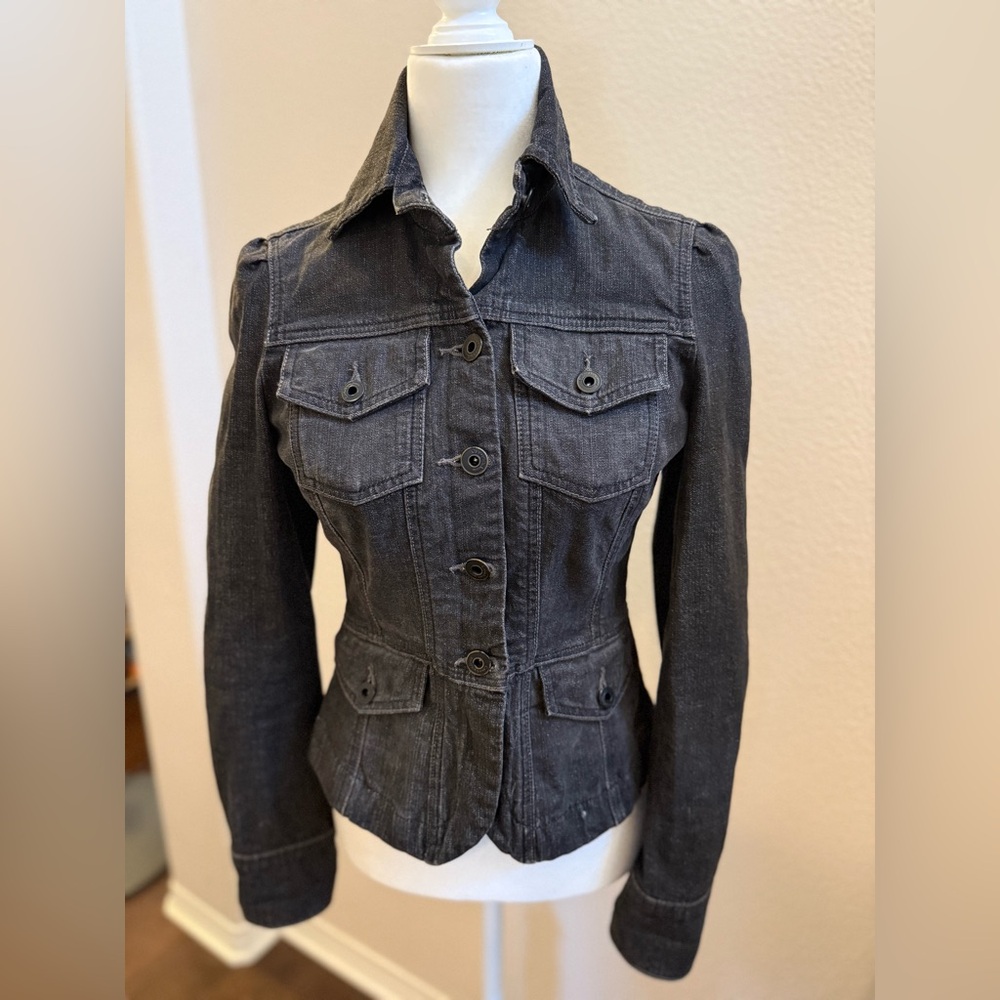 Calvin Klein Woman’s Tailor Dark Denim Jacket (black)